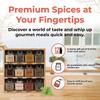 Bamboo Wood 12 Compartment Spice Rack Organizer For Kitchen Multi-Tier Storage Shelf With Jars