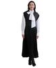 Yours Deep Pleated Dress BFXN2095 Small Black V-Neck Women's