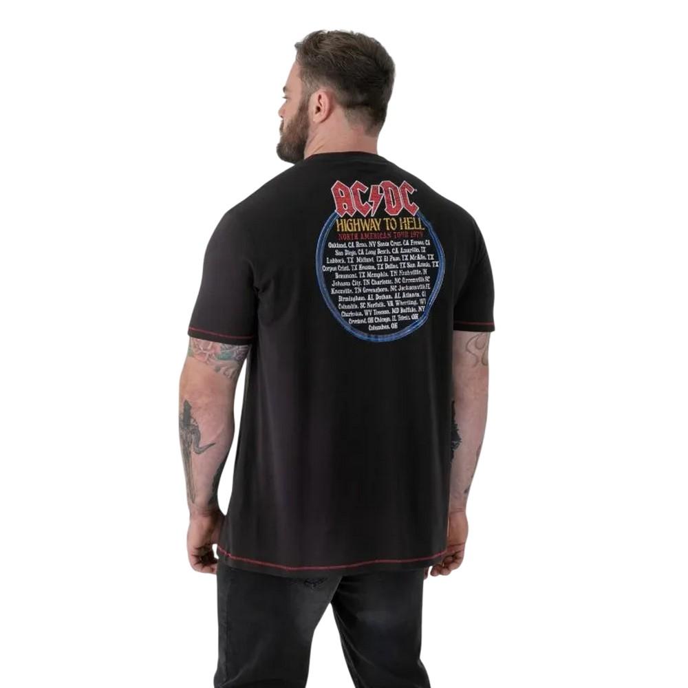 Duke Mens Hugh D555 Highway To Hell AC/DC Crew Neck Kingsize T-Shirt