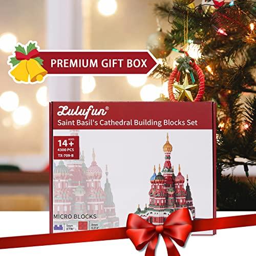 LULUFUN Micro Block Building Toy, 3D Puzzle, Castle, Adult Gift, Interior Assembly, Time Killer, Popular Hobby (St. Basil's Cathedral)