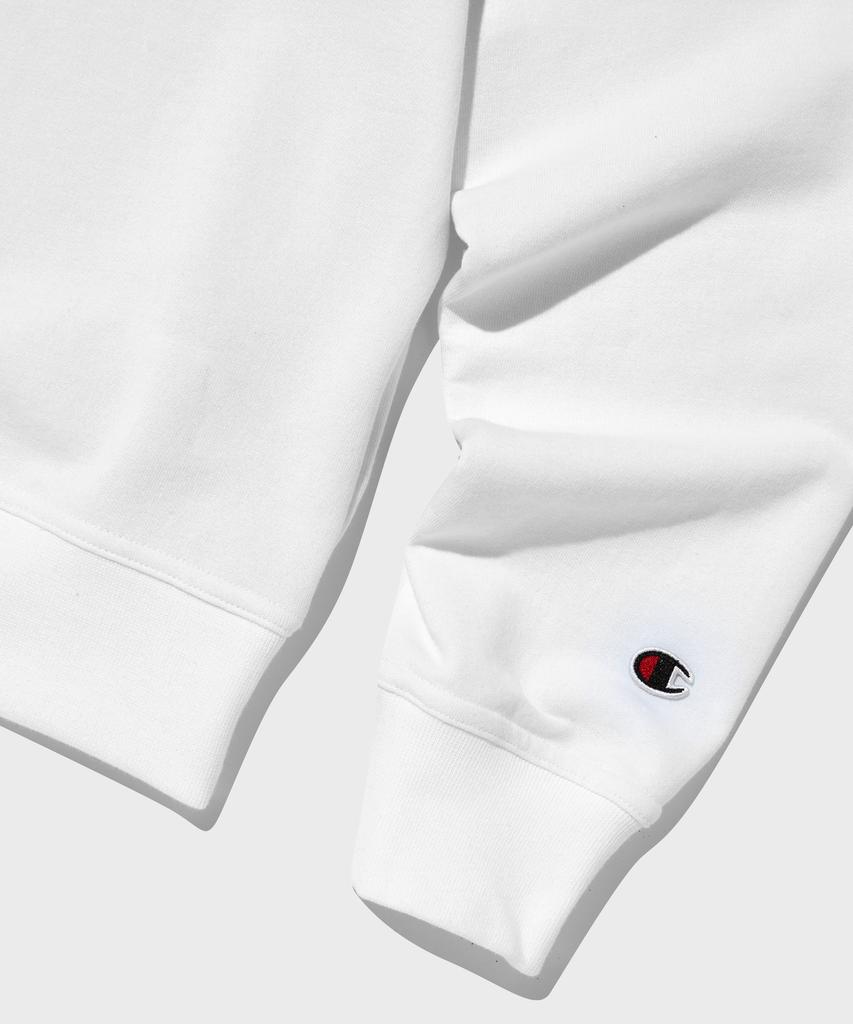 CHAMPION Big Script Logo Crewneck Sweatshirt White