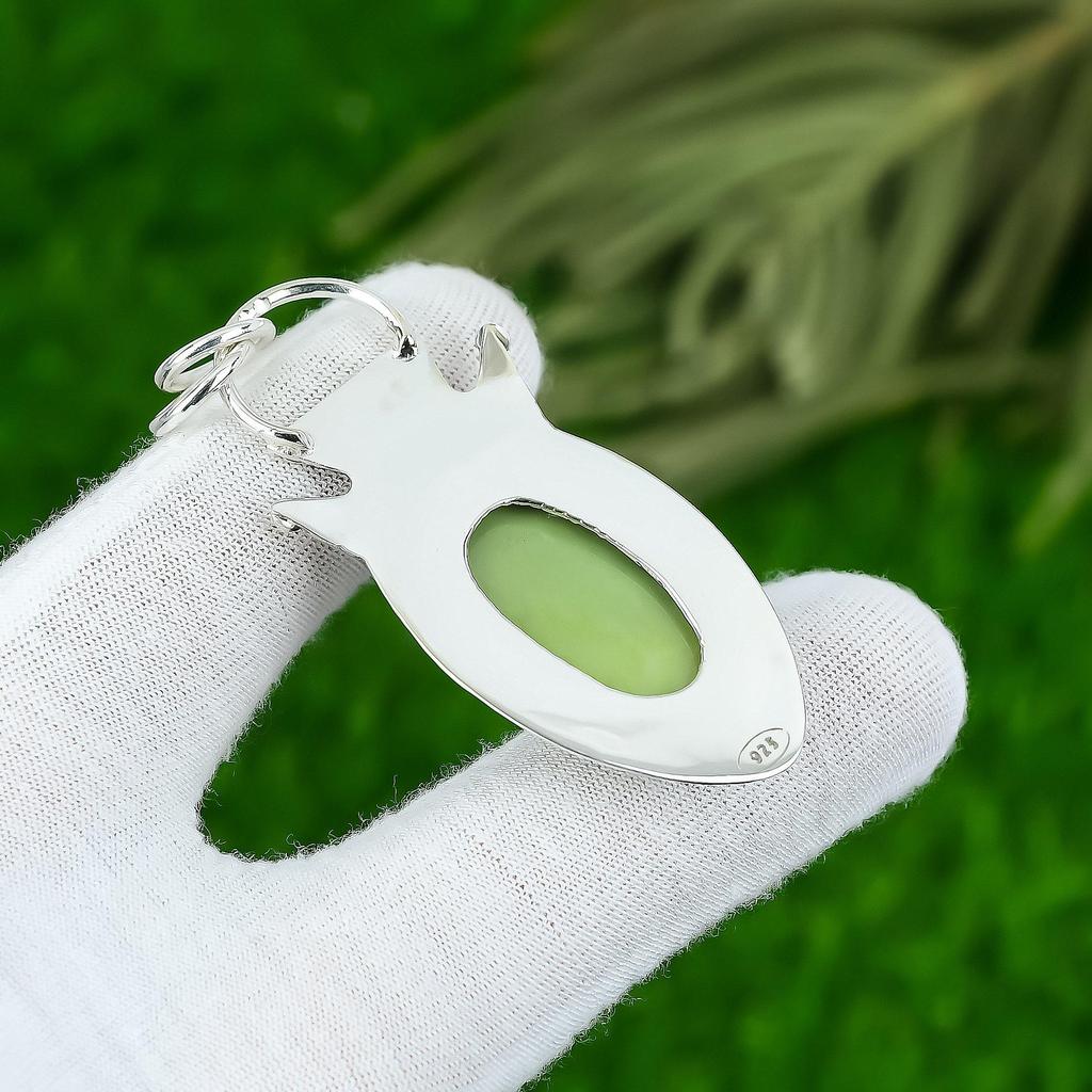 Mothers day Deal Sterling Silver Natural Serpentine Engagement Pendant Jewelry