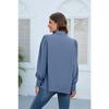 Spring and Autumn Women's Shirt Pleated Long Sleeve Blouse Tops Temperament Elegant Plus Size