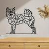 Metal Wall Art Shiba Inu Dog Statue Garden Decor Gift