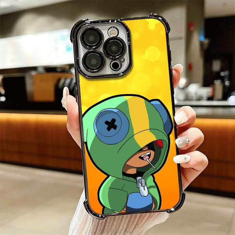 Cartoon Game Stars Soft Phone Case For iPhone 15 16 17 Air 14 Pro Max 16E Plus 13 12 Mini Plating Anti-Fall Fundas