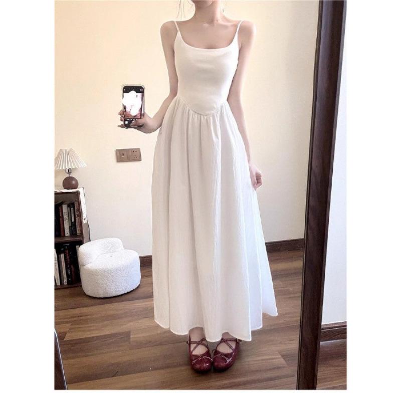 

Early spring temperament close waist and show thin long skirt first love small white skirt suspender a skirt small black skirt XL