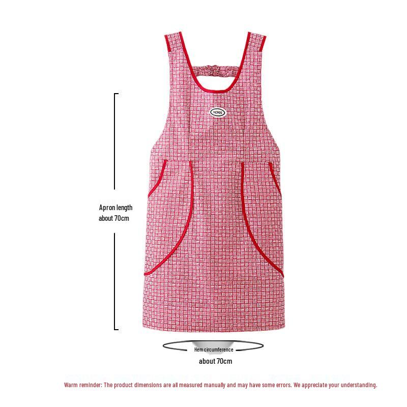 2024 Waterproof Oil-Proof Cooking Apron: Summer Thin Style, Cape Design, Large Pocket for Home Kitchen Use