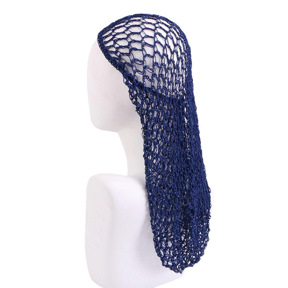 Night Cap Mesh Hair Net Elastic Hair Care Sleeping Hat Fashion Long Crochet Hair Snood  Women