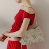 Daks Ivory Leather Flower Punching Shoulder Bag   Dcba6e587iv