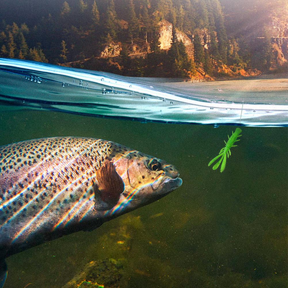 10pcs 70mm Floating Fishing Soft Lure Soft Fishing Lure Fishing Bait for Bass Trout Walleye Crappie