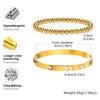Vnox 2-8mm Women Bracelets Set, Simple Stacked Gold Plated Stainless Steel Beads Bracelets , Glam Love Gift Cuff Bangles for Her