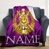 Customiz Name Personality Omega Psi Phi Blanket Soft &Warm Sofa Office Bed Travel Lunch Break Blanket, Gift Suitable All Seasons