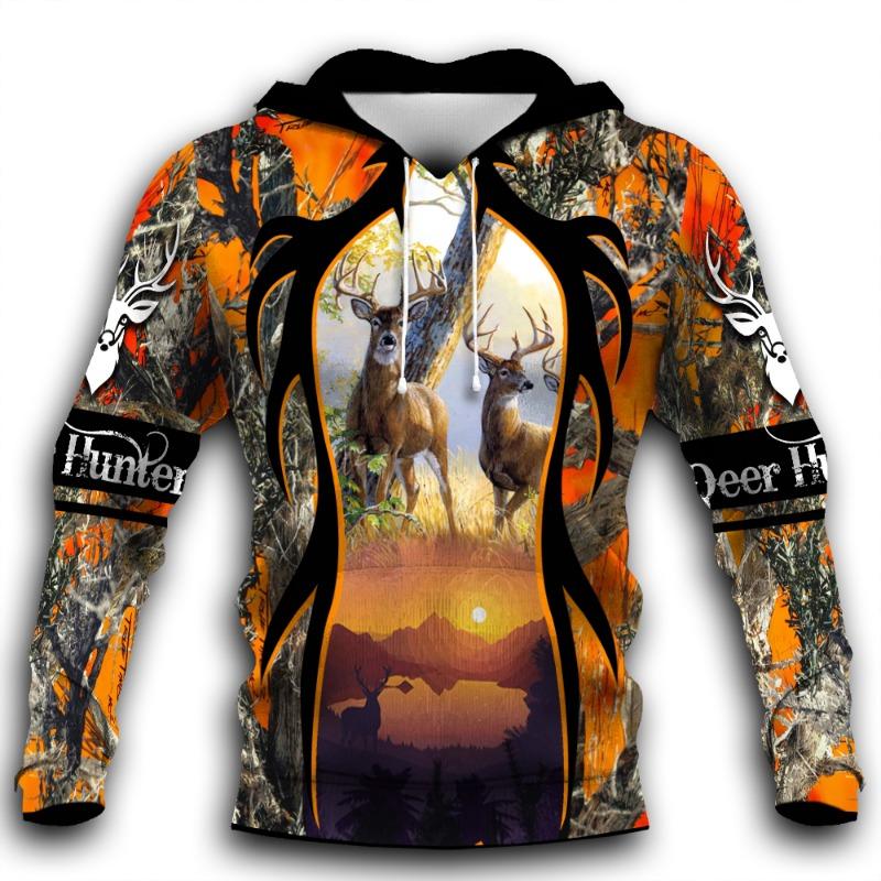 Hanorace Vânătoare Căprioară Bărbați Femei Animal 3D Imprimeu Complet Hanorac cu Glugă Harajuku Hanorac Casual Modă Palton Livrare Directă