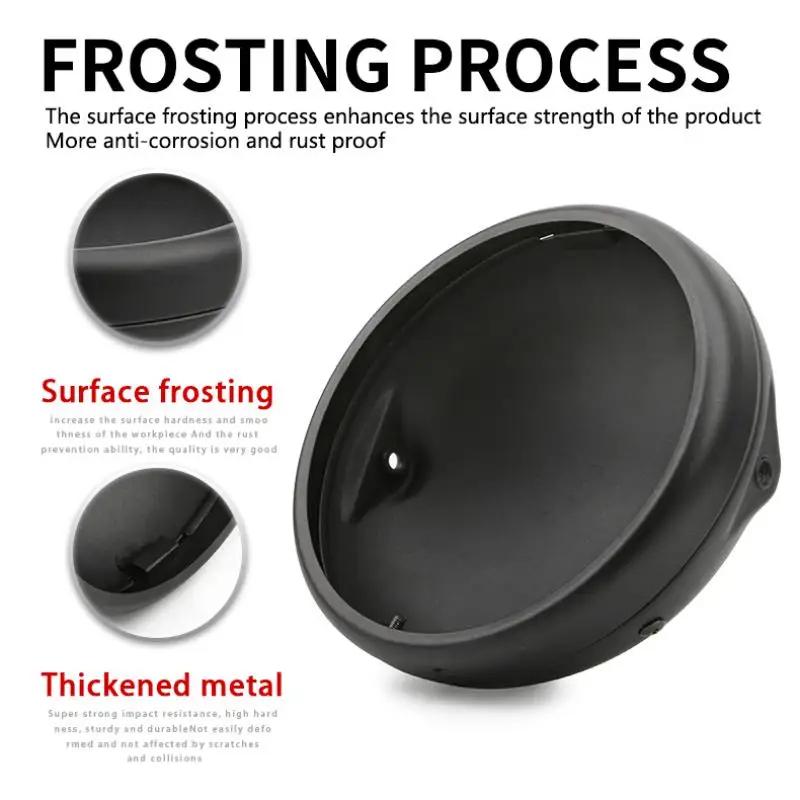 7 Inch Motorcycle LED Headlight Housing Headlight Cover Mounting Bracket Adjustable Light Shell Lighthouse Moto Accessories