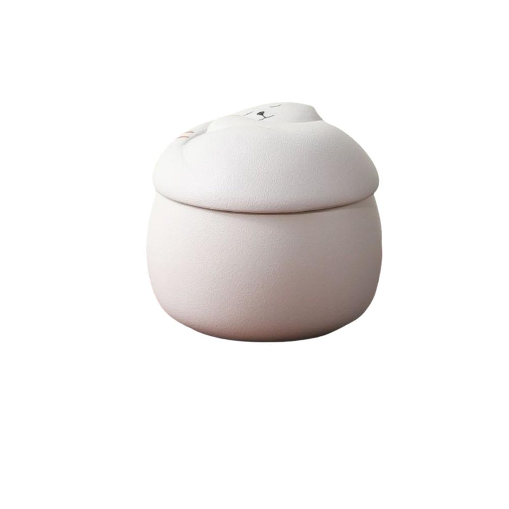

Moisture Resistant Ceramic Sealing Jar Cartoon Coffee Sealed Jars Candy Jar Home Storage 200ML-White A style