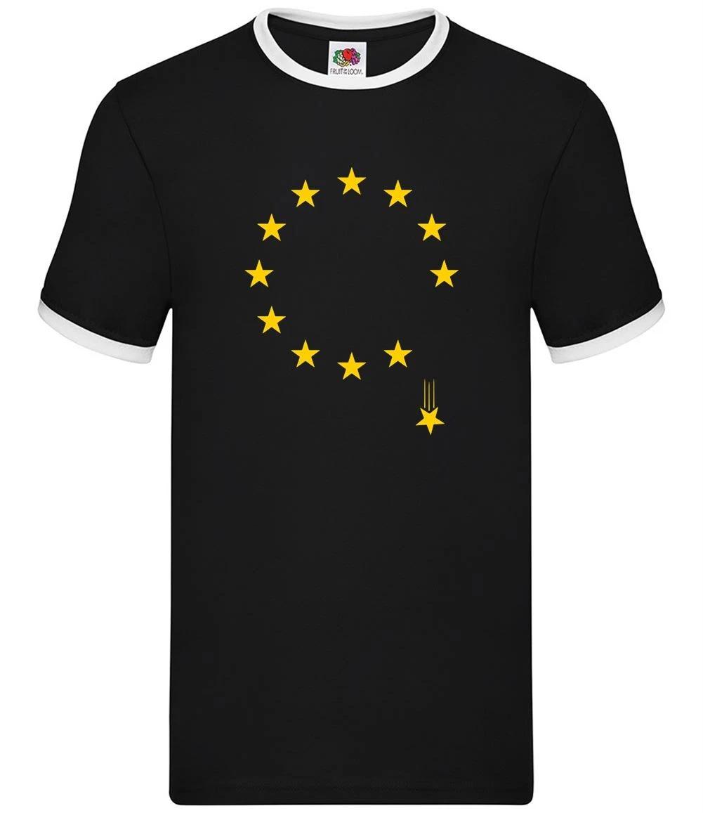 Eu Fallen Star - Mens Ringer - Referendum Brexit Politics Union Boris XS