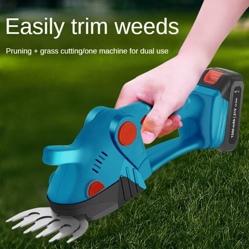 Handheld Portable Electric Hedge Trimmer Multifunctional Small Lawn Mower Garden Electric Pruning Shears