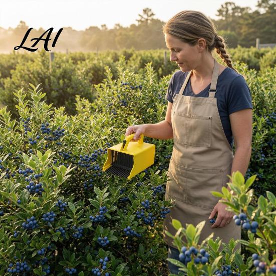 Handlicher Beerensammler mit Kamm Ergonomischer Griff Blaubeeren Himbeeren Fruchtsammelgerät Erntewerkzeug Schaufelwerkzeug für Obstgarten Farm