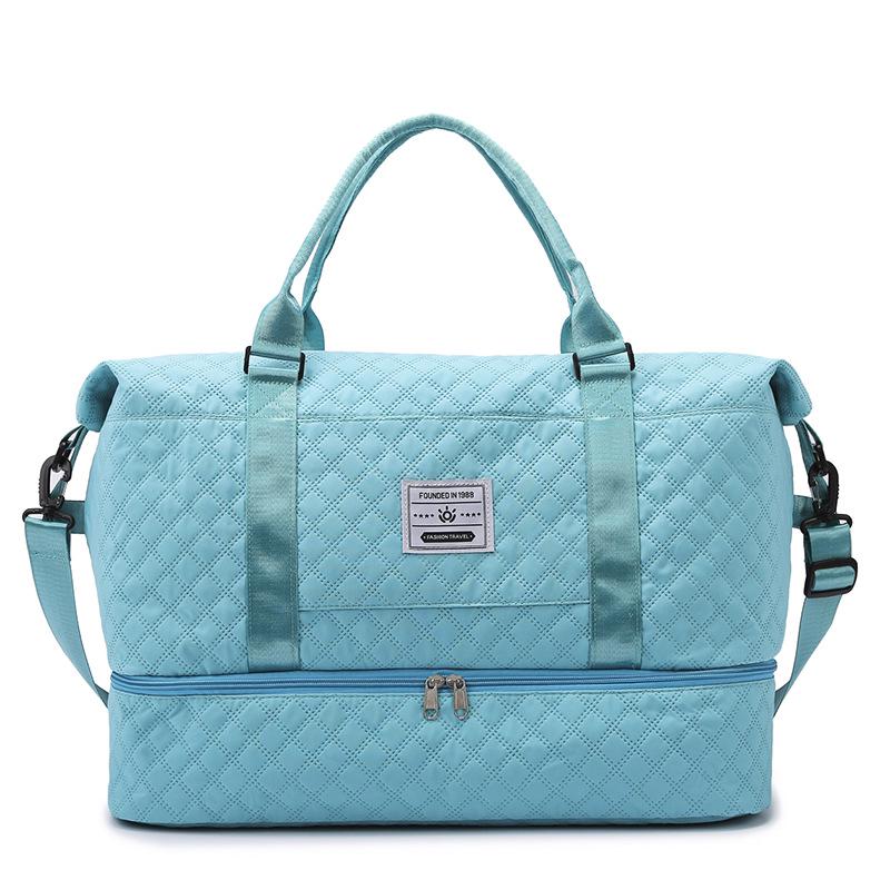 Korean Style Large Capacity Quilted Gym Bag - Yoga, Travel, Crossbody & Mother-Child Handbag