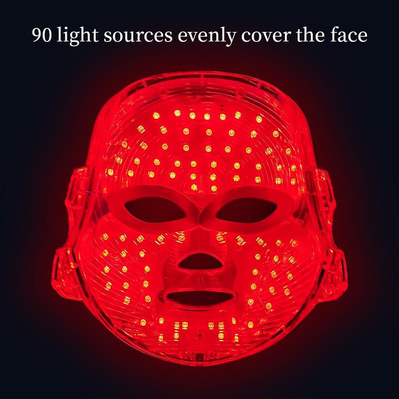 Custom Silicone LED Light Therapy Facial Mask with Infrared & Multi-Wavelength Technology for Skincare