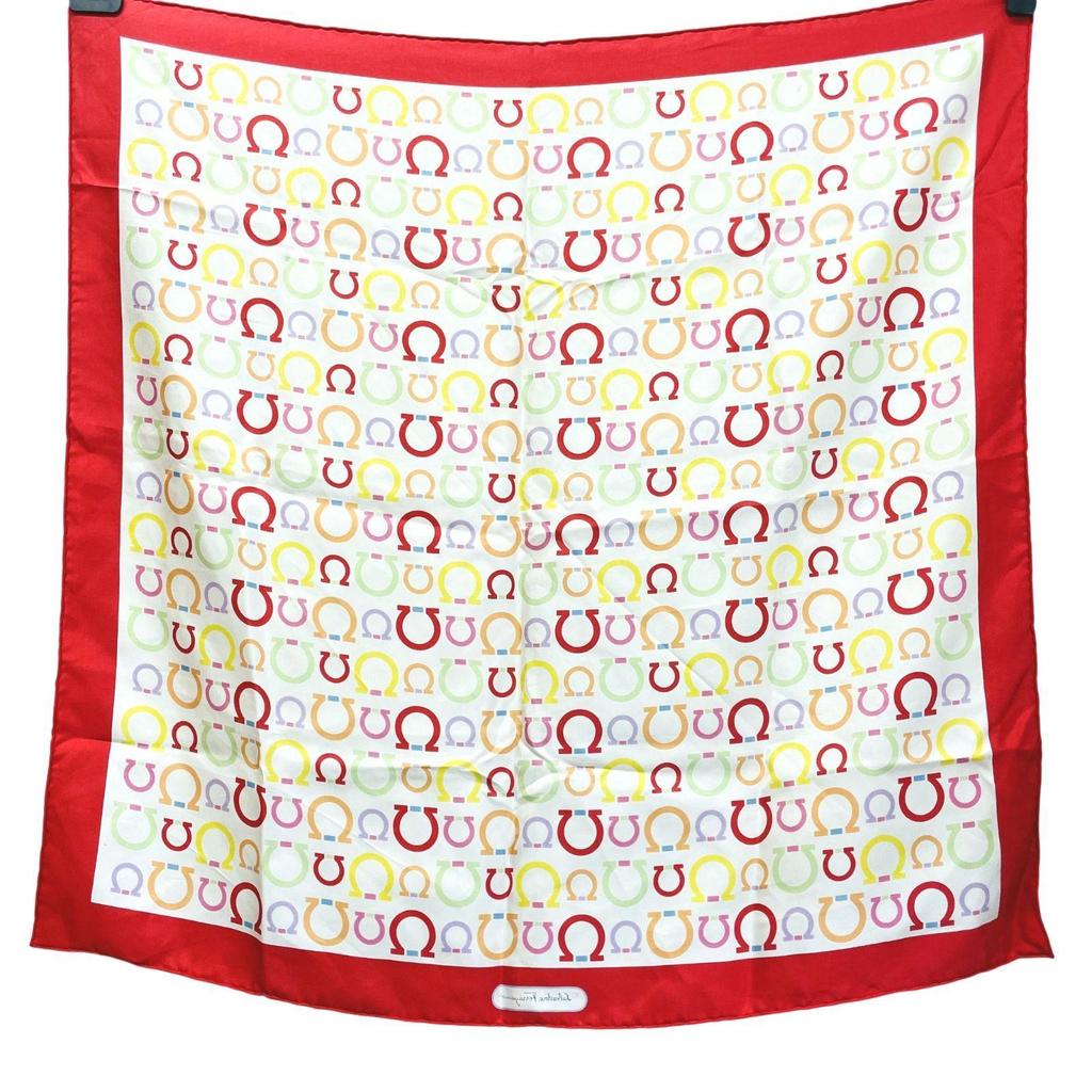 Used Salvatore Ferragamo Salvatore Ferragamo Scarf Gancini Multicolor 100% Silk