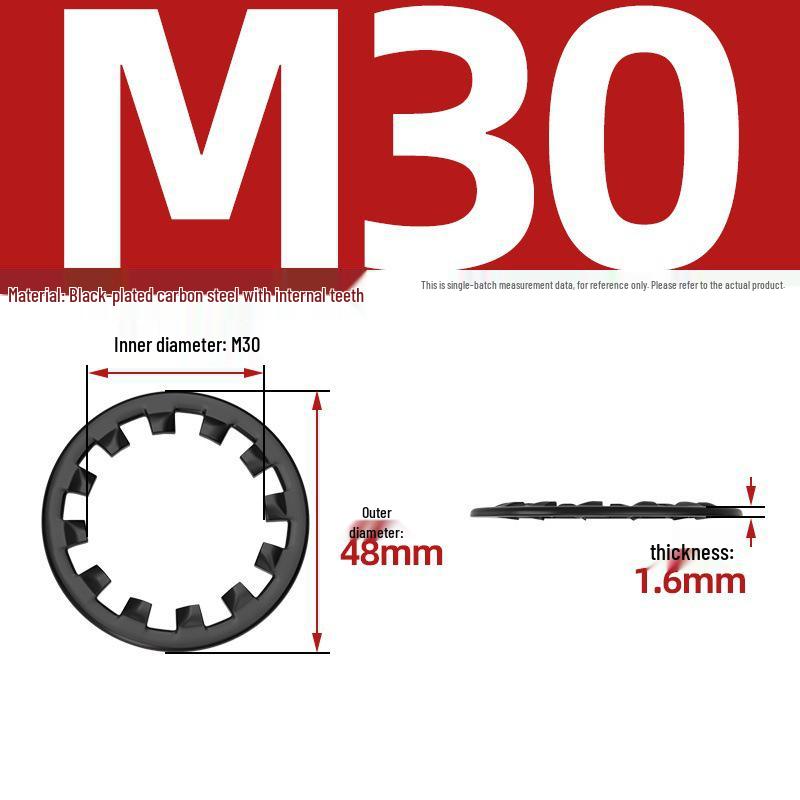 Carbon Steel Zinc-Plated Lock Washer with Inner and Outer Teeth