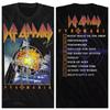 Def Leppard Herren T-SHIRT Lizenziert PYROMANIA Welt Album Musik Welt Tour Schwarz Unisex T-Shirt