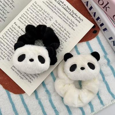 New Cute Panda Hair Band: Sweet Autumn/Winter Cartoon Ponytail Headdress