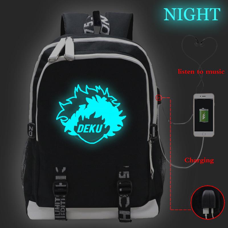 Animation Peripheral Printing Backpack Usb Interface Multifunctional Student Schoolbag Luminous Model no specification