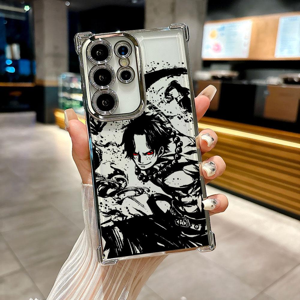 Cover per Galaxy S26 Ultra, custodia per telefono con grafica anime giapponese O-One Piece per Samsung S26 S25 S24 S23 S21 Ultra S20 FE S25 Plus