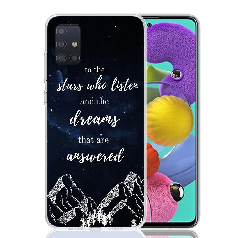 A Court of Mist Fury Sarah J Maas Phone Case For Samsung Galaxy A52 A32 A22 A12 A02S A50S A30S A51 A31 AA71 Note 20 Ultra 10 S10