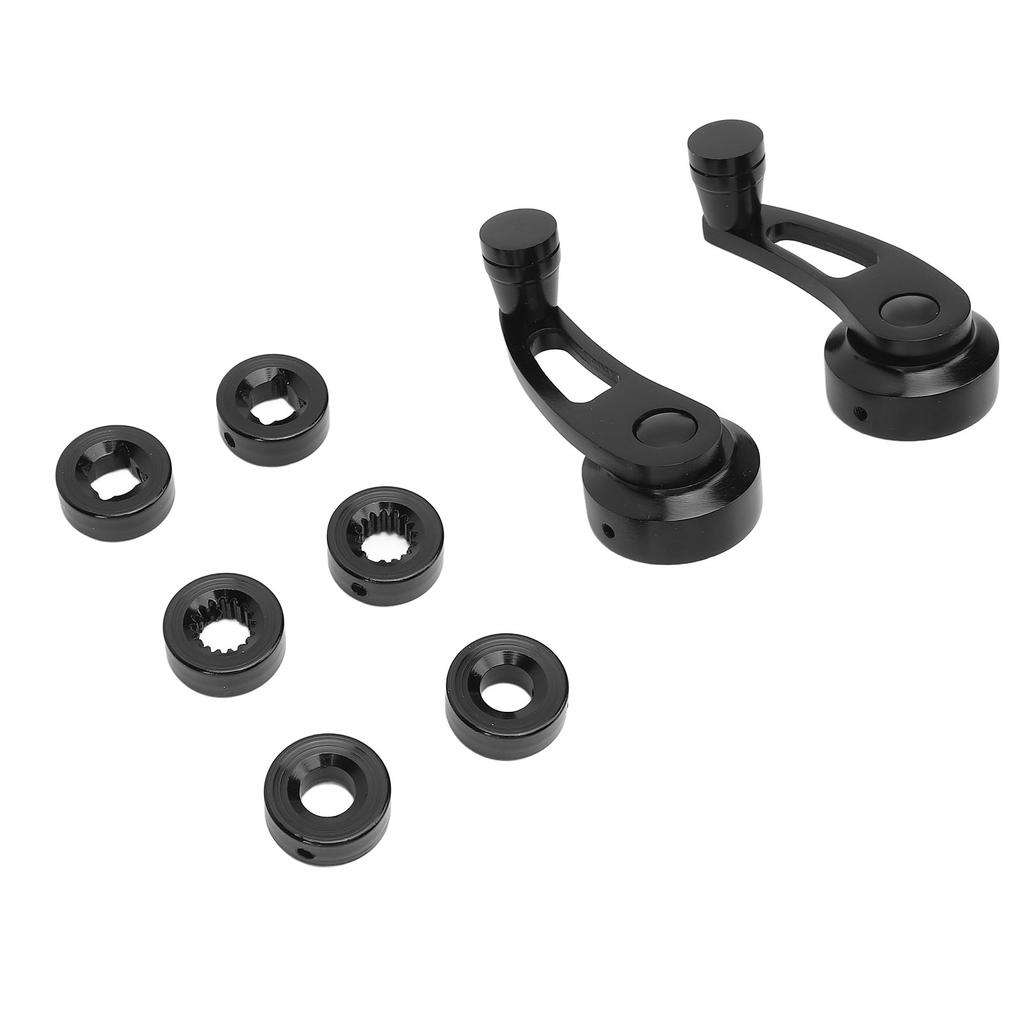 3 Inch Car Door Crank Handle Black Aluminum Alloy Comfortable Grip Auto Retro Door Handles Set Replacement for Mustang