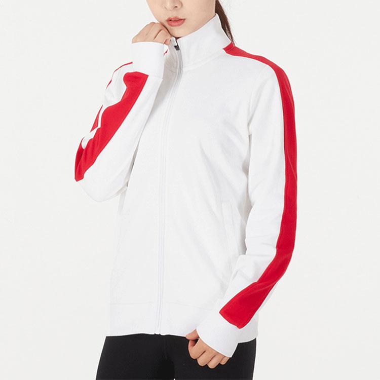 Under Armour Retro Sports Stand Collar Jacket Women Jacket White 21500442-100