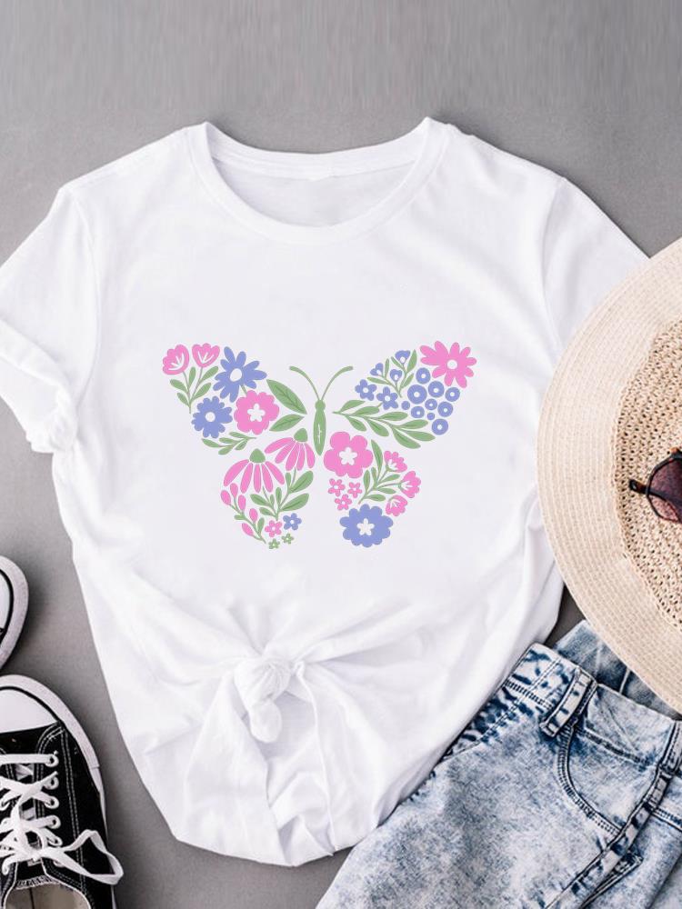 (Asian Size) letter love trend T-shirts O-neck Casual Clothing Fashion Female Women's Top Short Sleeve T shirt Printed Graphic Tee