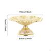 Decorative Pedestal Bowl Gold Embossed Fruit Metal Dish Platter for KTV Living Room