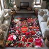 Arsenal Personalized Name Floor Rug Office Rug Design for Game Room Hallway Study Room Kitchen Antislip Carpet Office Home Decor Best for Christmas