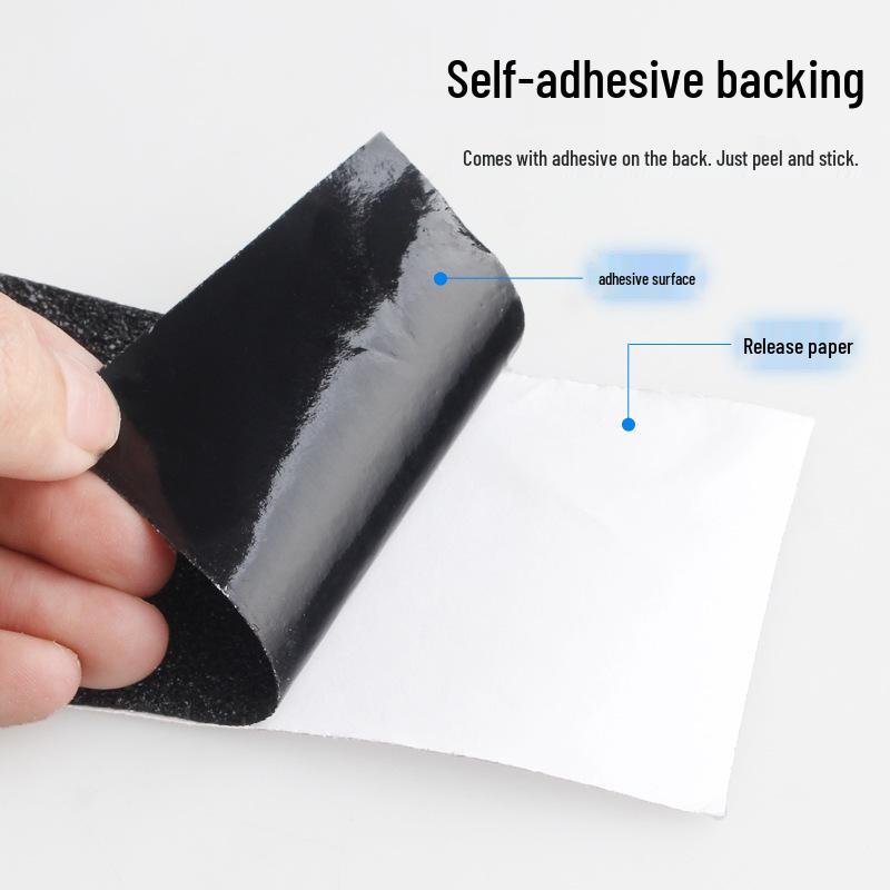 Black & Yellow Extra Adhesive Anti-slip Tape - PVC, Two-color, Frosted, Thickened, Twill Design for Stairs and Steps