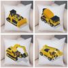 Cartoon Excavator Bulldozer Pillowcase Car Ornaments Office Living Room Sofa Home Pillowcase