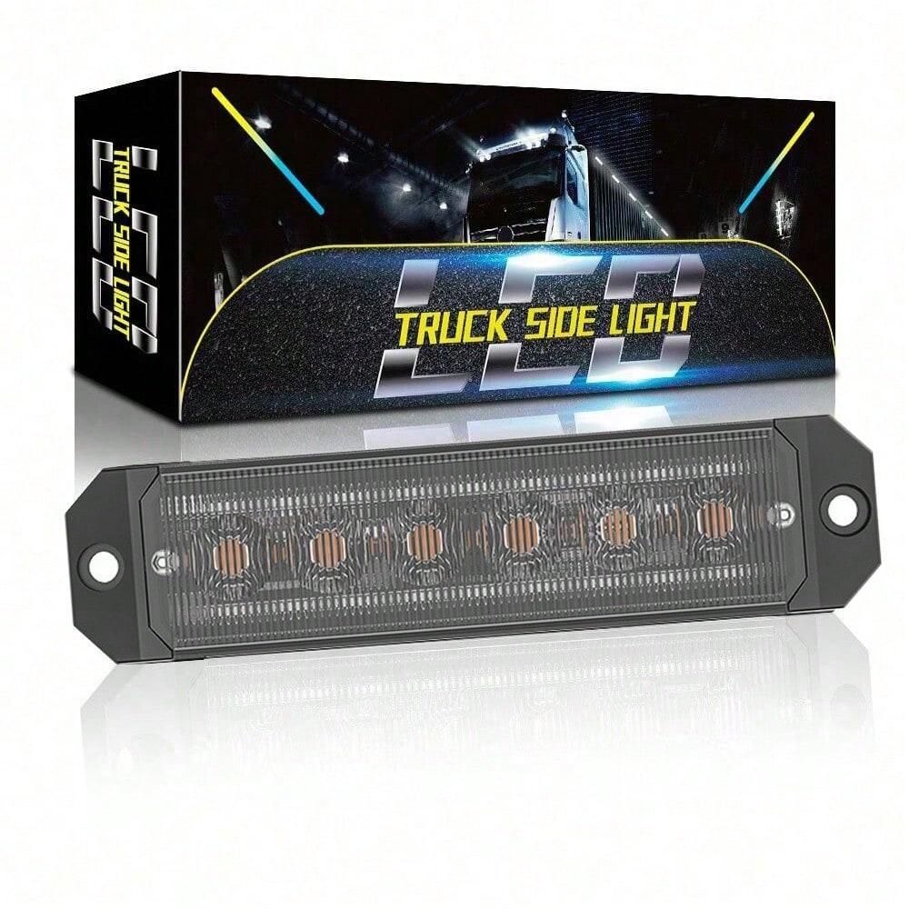 

Yellow LED Strobe Warning Light – Round Amber Grille Flash Lamp for Trucks, Super Bright Traffic & Side Vehicle Lighting