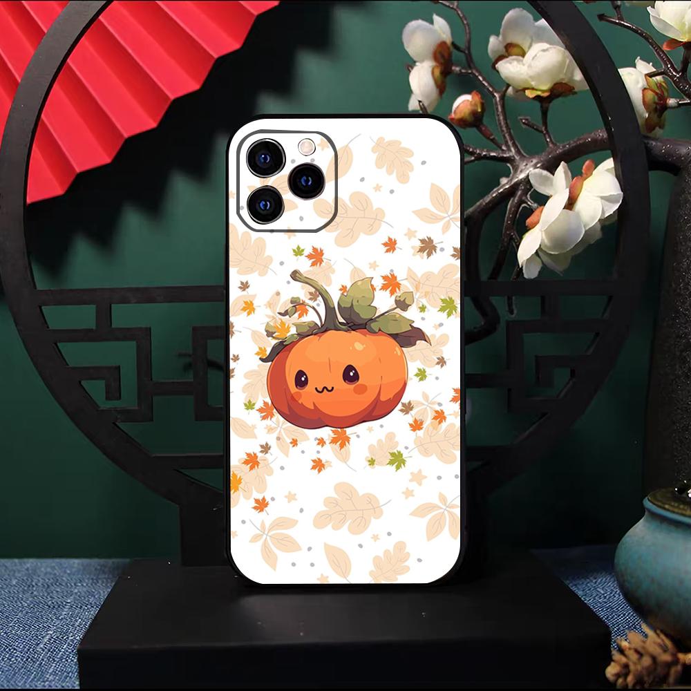 

Autumn Leaves Pumpkin Coffee Phone Case For IPhone 17 Pro Max 16 15 14 Pro Max 13 11 X Xs Xr 8 7Plus Silicone Cover iPhone 16 Plus