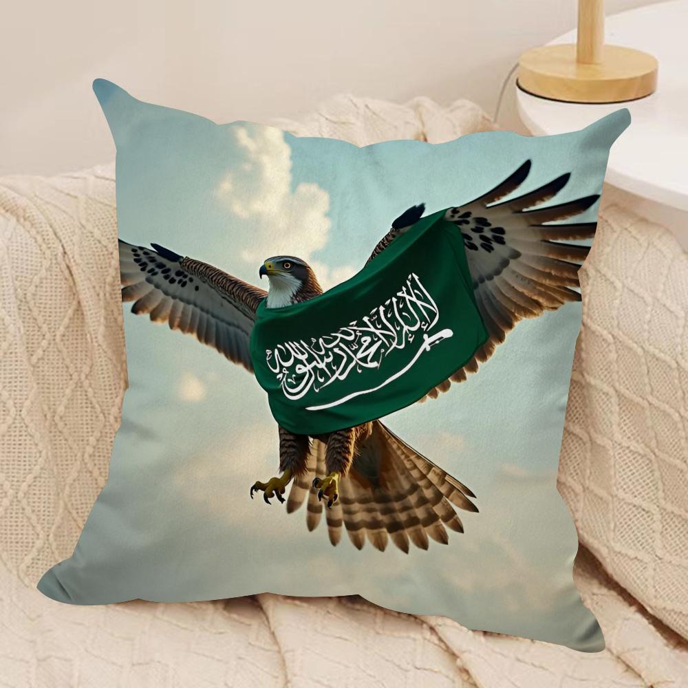

National Day Cushion Cover Soft Plush Throw Pillow Cover DoubleSided Printed Cushion Case Sofa Home Decor 30x30cm