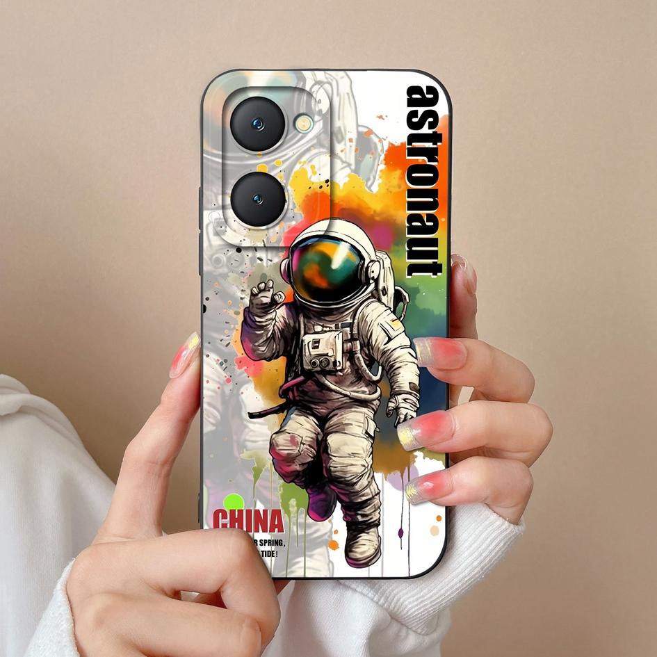 Cover Custodia Antiurto Per Vivo Y03 Y17S Y19S Y27 Y28 Y36 Y38 Y78 Plus T3 T3X 4G 5G Motivo Floreale Piccolo Silicone Morbido Protezione Fotocamera Per Vivo Capas