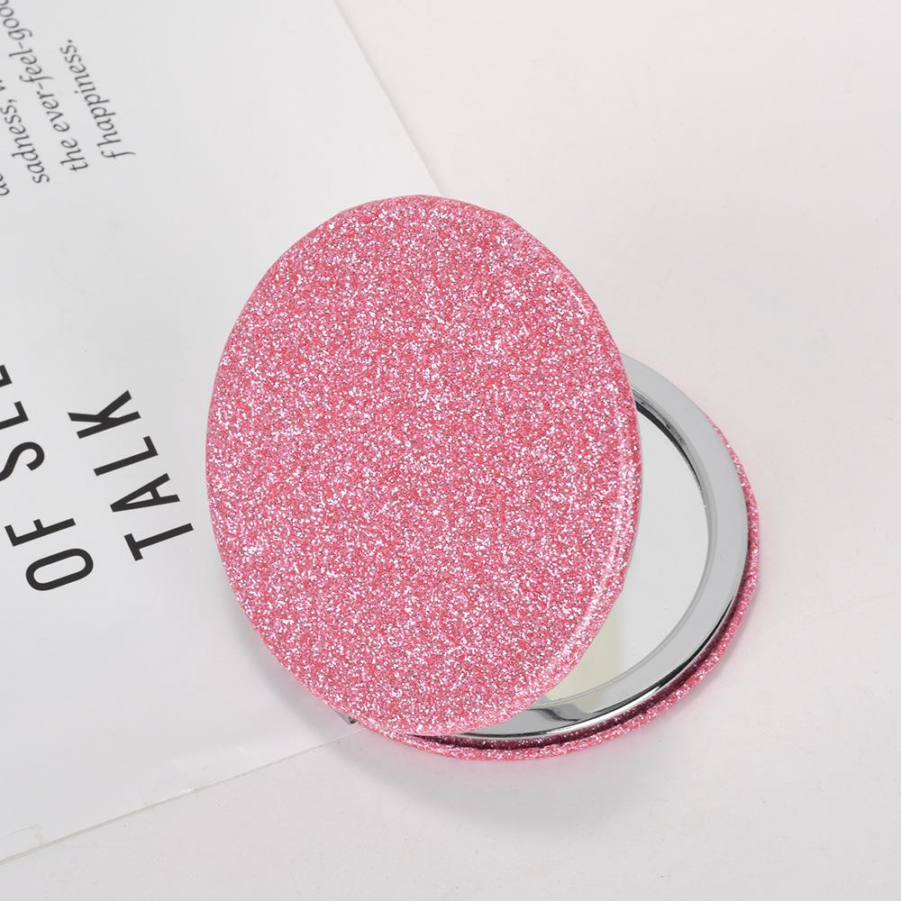 Miroir de maquillage compact double face en forme de cœur pour les résidences étudiantes