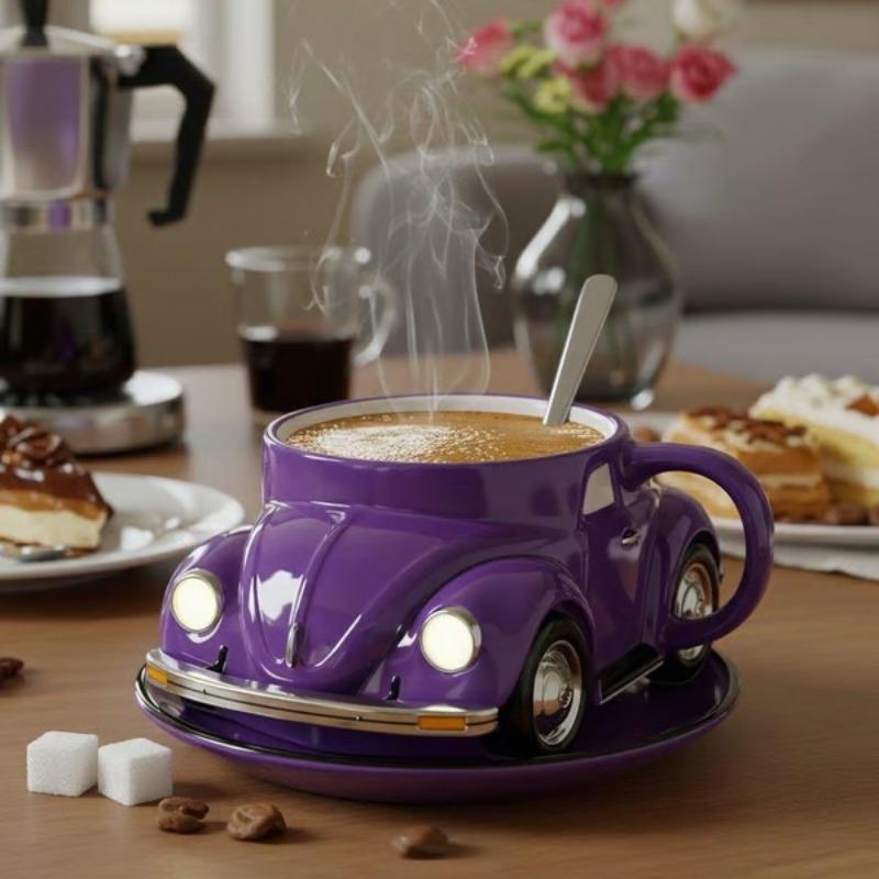 Car-shaped cup set, Shaped Coffee Mug, Creative Mustang Shaped Coffee Mug