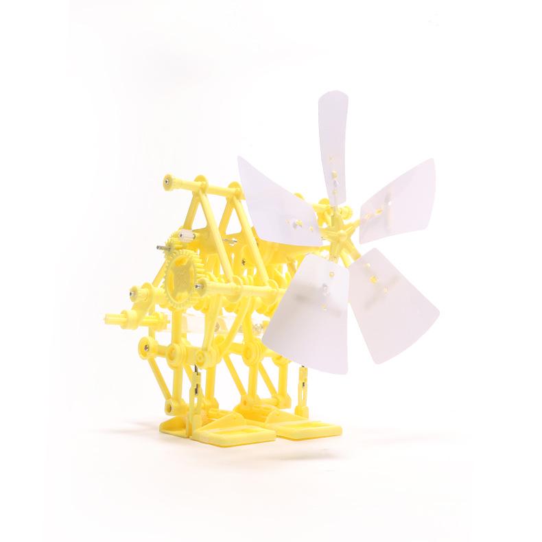 Wind-Powered DIY Bipedal Robot Kit for Students: Creative Science Experiment Puzzle Toy