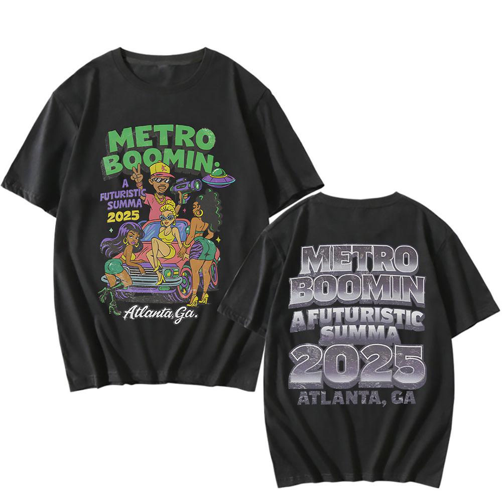 Metro Boomin A FUTURISTIC SUMMA COVER TEE Kurzarm Baumwolle Herren T-Shirt Unisex Streetwear Locker Weich Herren T-Shirt Grunge HipHop