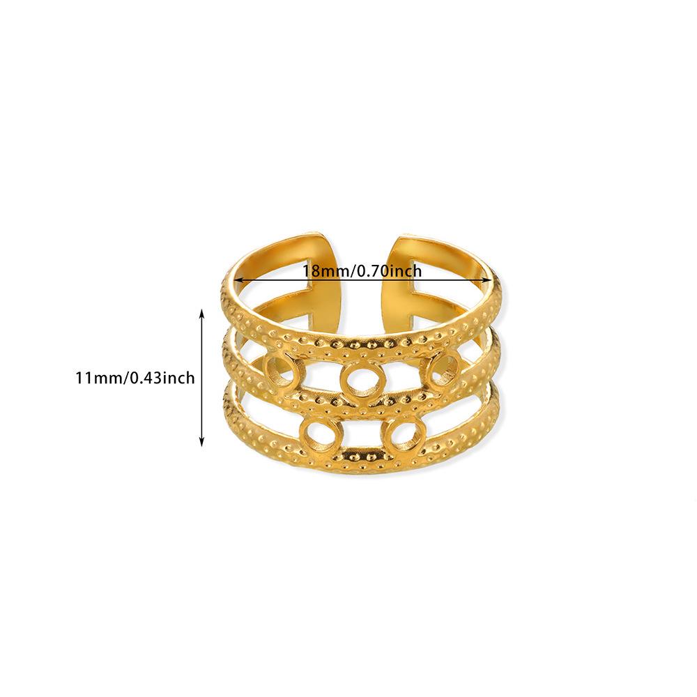 18K Gold-Plated Minimalist Open Ring for Women - European & American Fashion