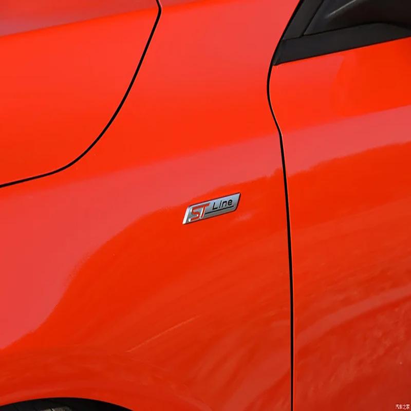 WGL2 3D Metal ST Line Logo Car Rear Trunk Badge Emblem Sider Fender Sticker For Ford STLine Focus Fiesta Mondeo Ecosport Kuga ESCAPE
