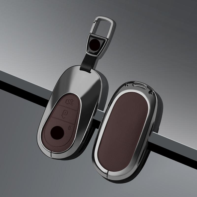Zinc Alloy Leather Car Key Cover For Mercedes Benz Ces Class Glc W206 W214 W223 E300 C260 C300 S450 S500 S400 Key Cover