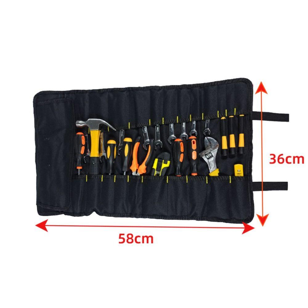 Waterproof Tool Bags 22 tool pockets+1 zipper bag Multi Pockets Organizer Tool Roll  Mechanic